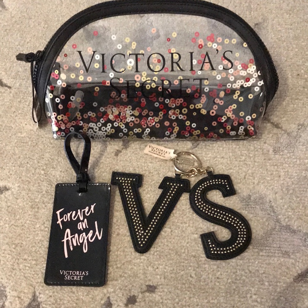 New Victoria Secret key chain, luggage tag and bag